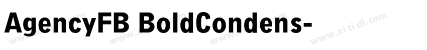 AgencyFB BoldCondens字体转换